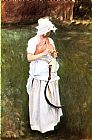 John Singer Sargent Canvas Paintings - Girl with a Sickle